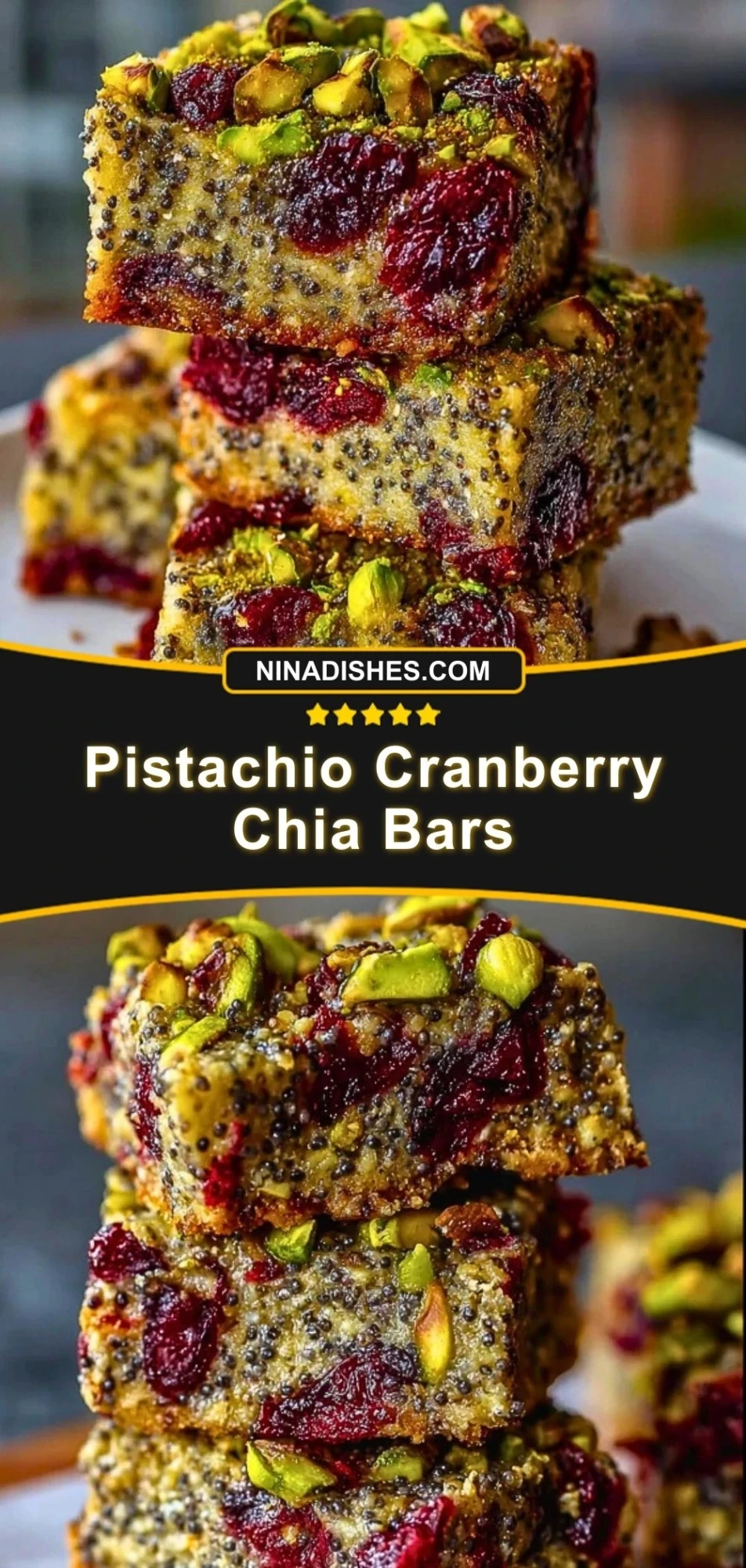 Pistachio Cranberry Chia Bars (3)