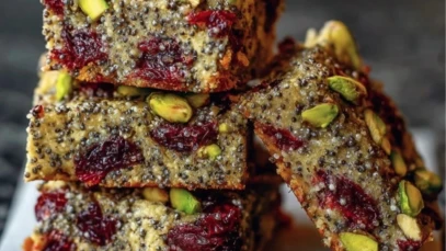 Pistachio Cranberry Chia Bars