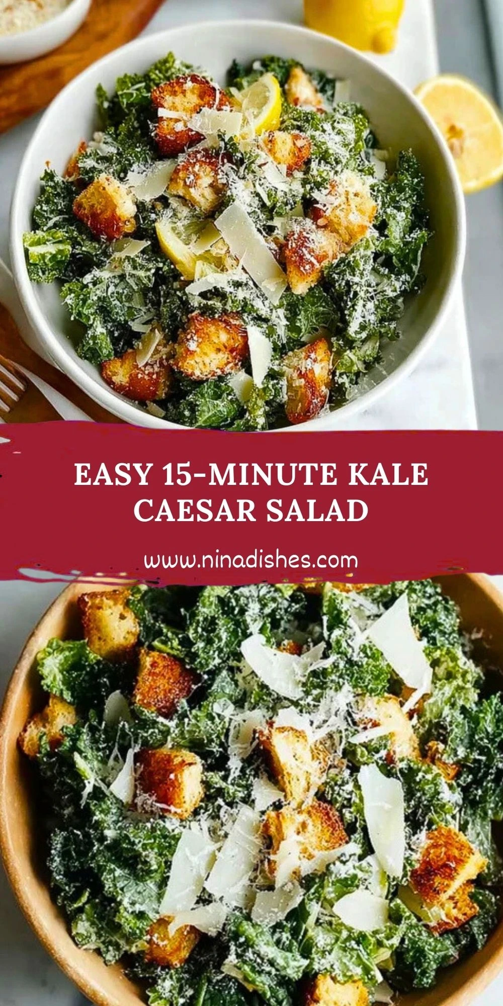 Easy 15-Minute Kale Caesar Salad (2)