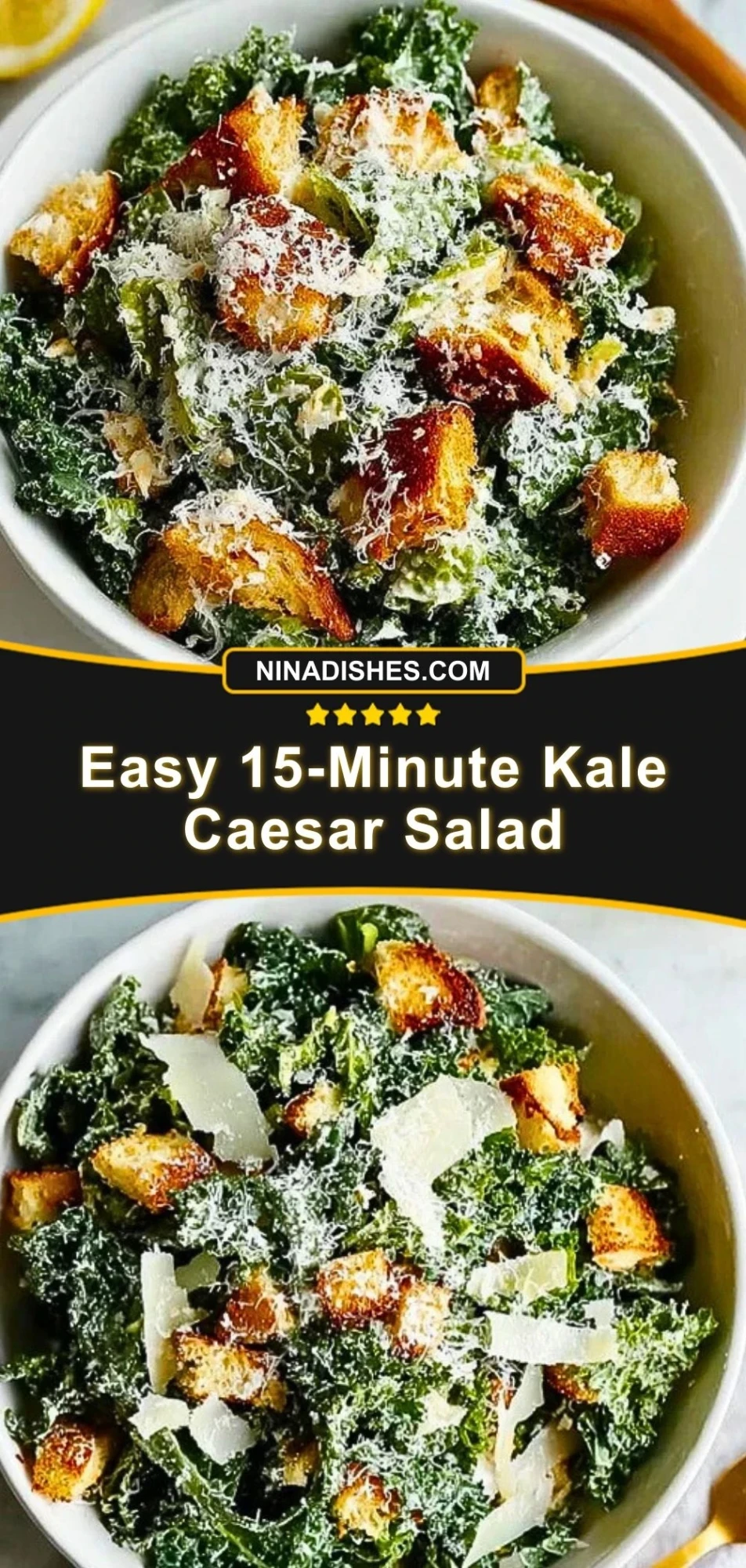 Easy 15-Minute Kale Caesar Salad (3)