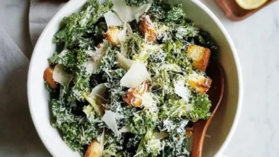 Easy 15-Minute Kale Caesar Salad