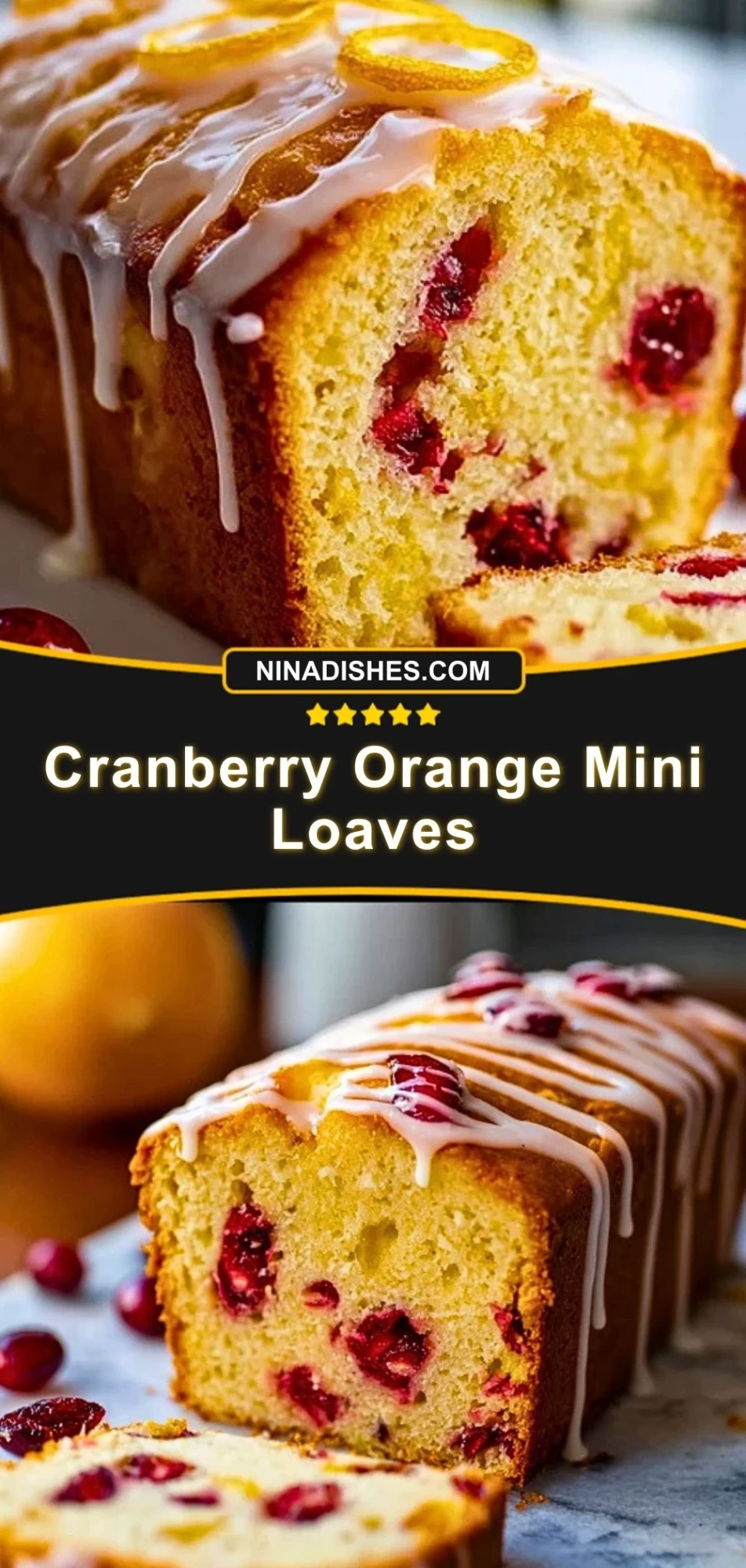Cranberry Orange Mini Loaves (3)