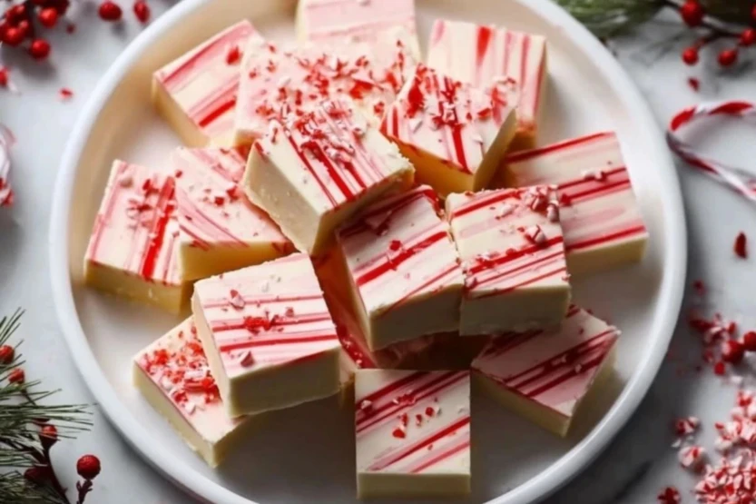 Peppermint Christmas Fudge