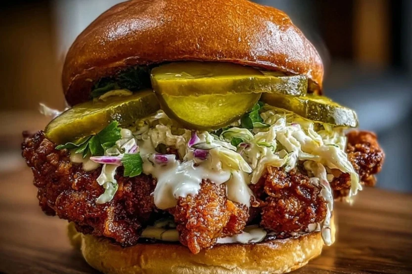 Pickle Brined Fried Chicken Sandwich