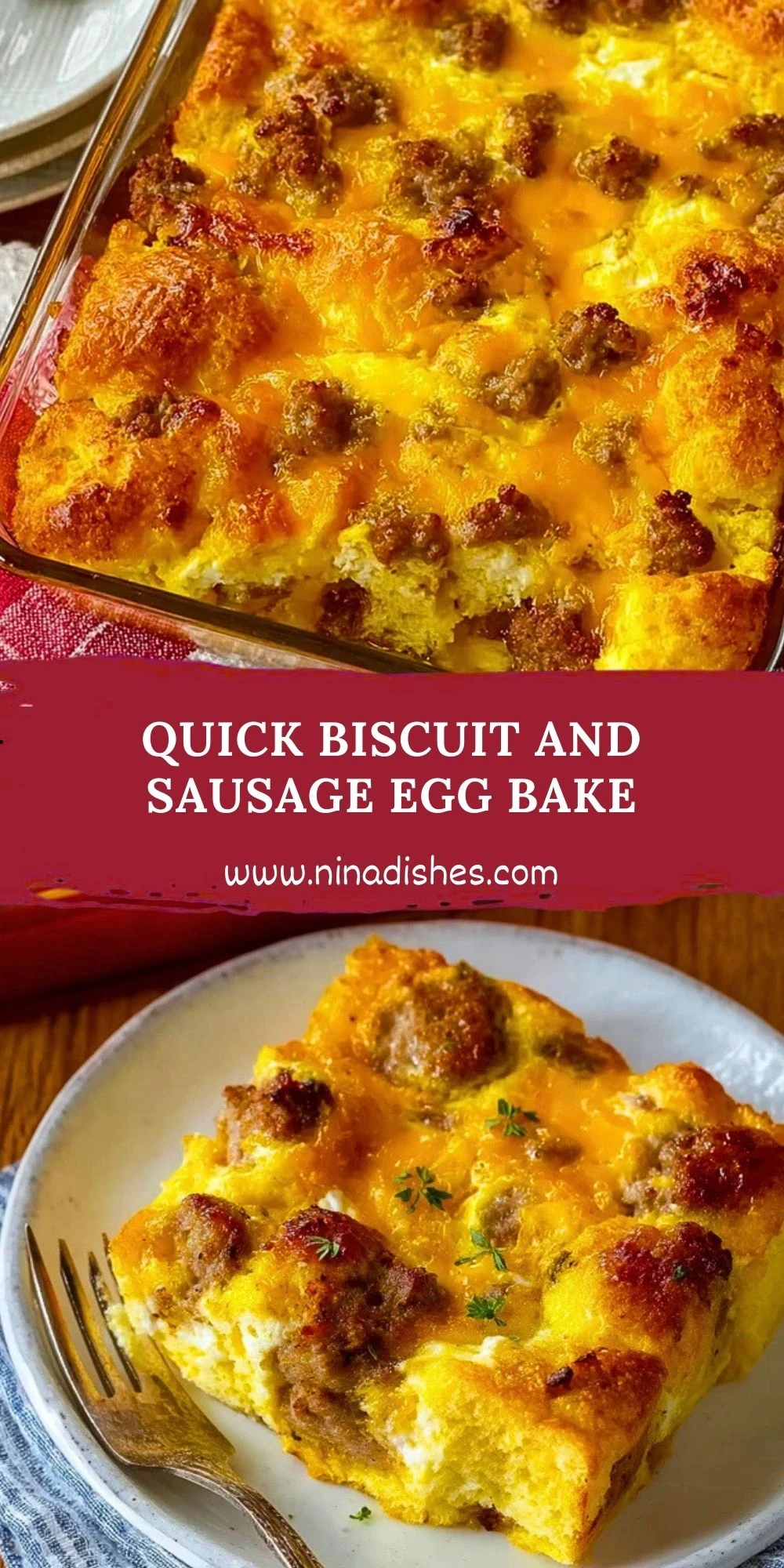 Quick Biscuit And Sausage Egg Bake (2)