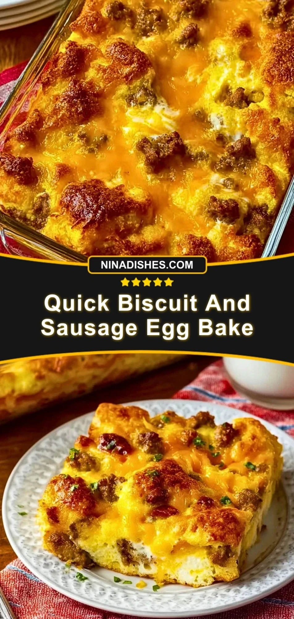 Quick Biscuit And Sausage Egg Bake (3)