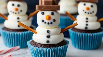 Snowman Cupcakes