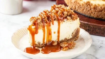 Apple Crisp Cheesecake