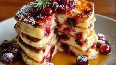 Cranberry Orange Ricotta Pancakes