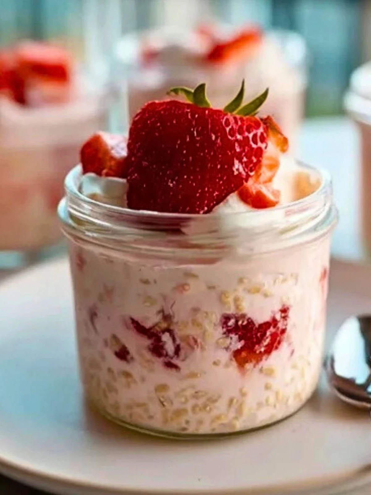 Strawberry Cheesecake Overnight Oats (1)