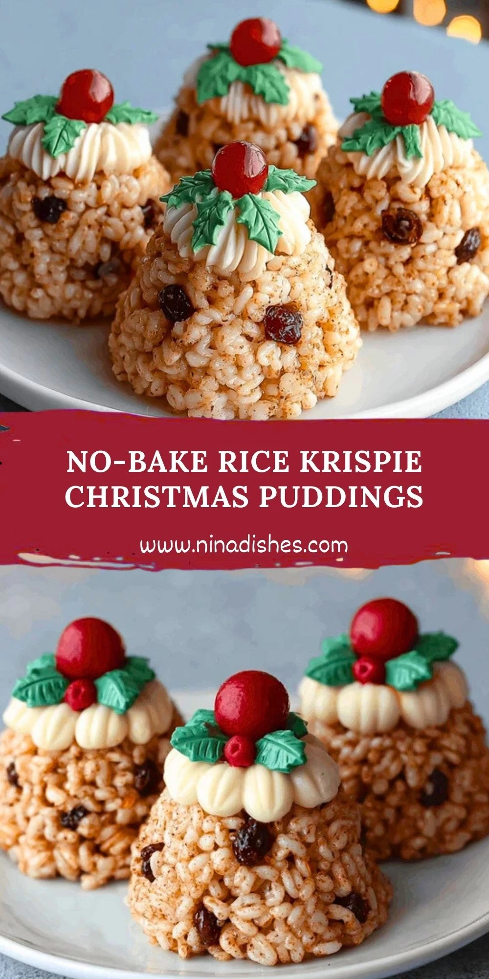 No-Bake Rice Krispie Christmas Puddings (2)