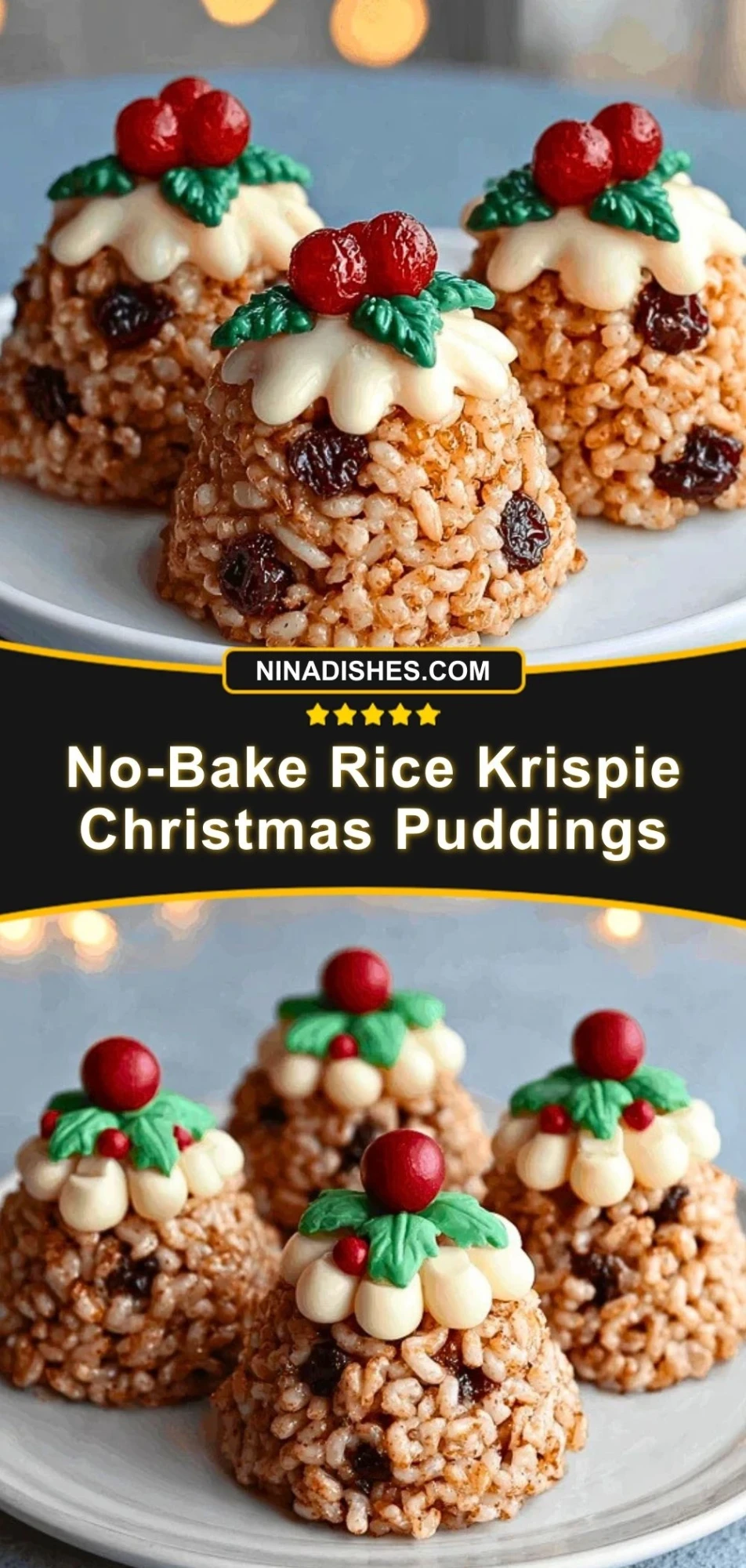 No-Bake Rice Krispie Christmas Puddings (3)