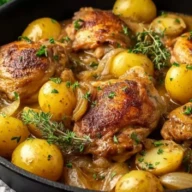 One Pan Chicken and Potatoes with Gravy