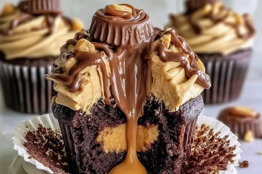Peanut Butter Chocolate Cupcakes