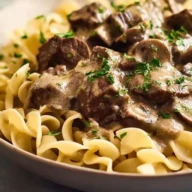 Quick Instant Pot Beef Stroganoff