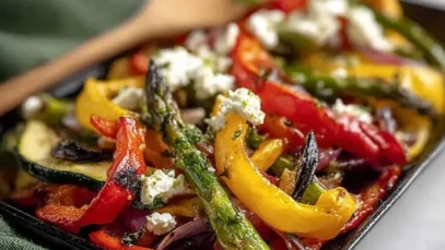 Quick Roasted Vegetables With Goat Cheese