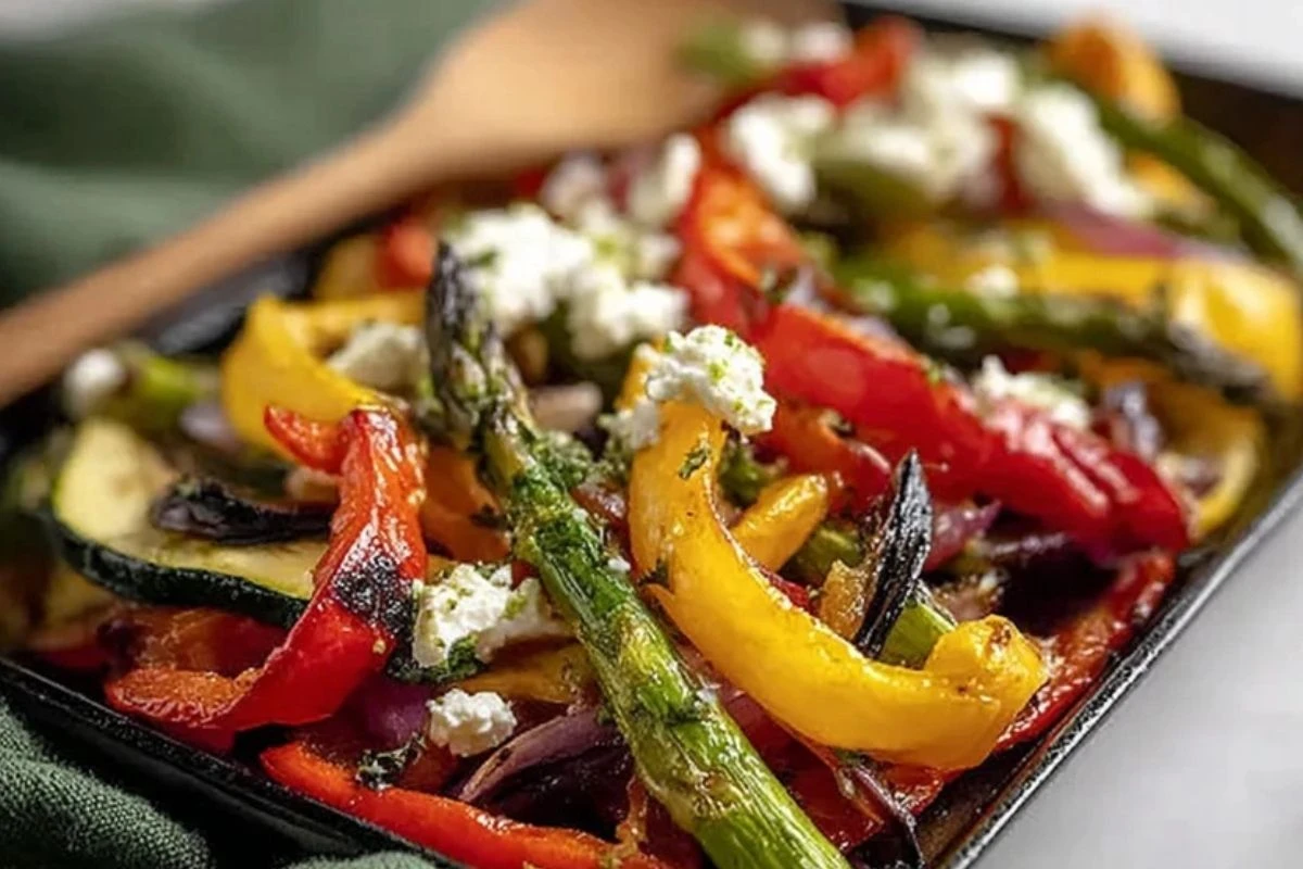 Quick Roasted Vegetables With Goat Cheese