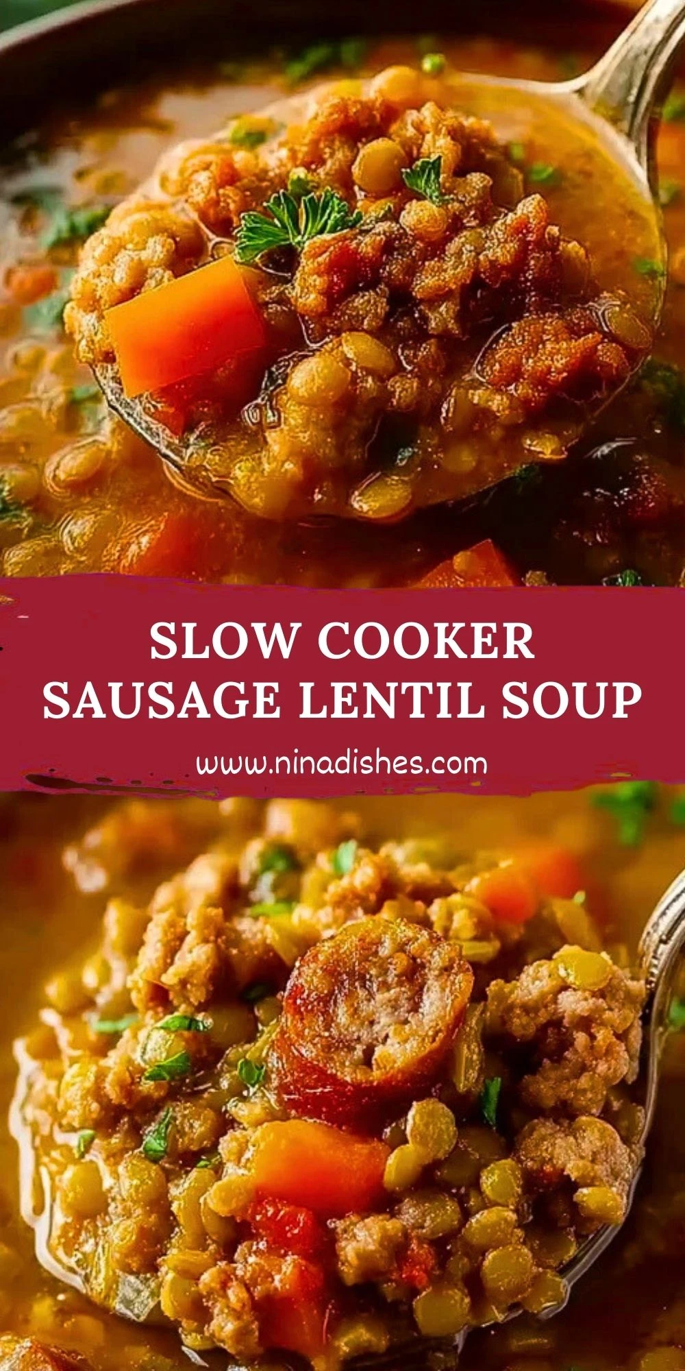 Slow Cooker Sausage Lentil Soup (2)