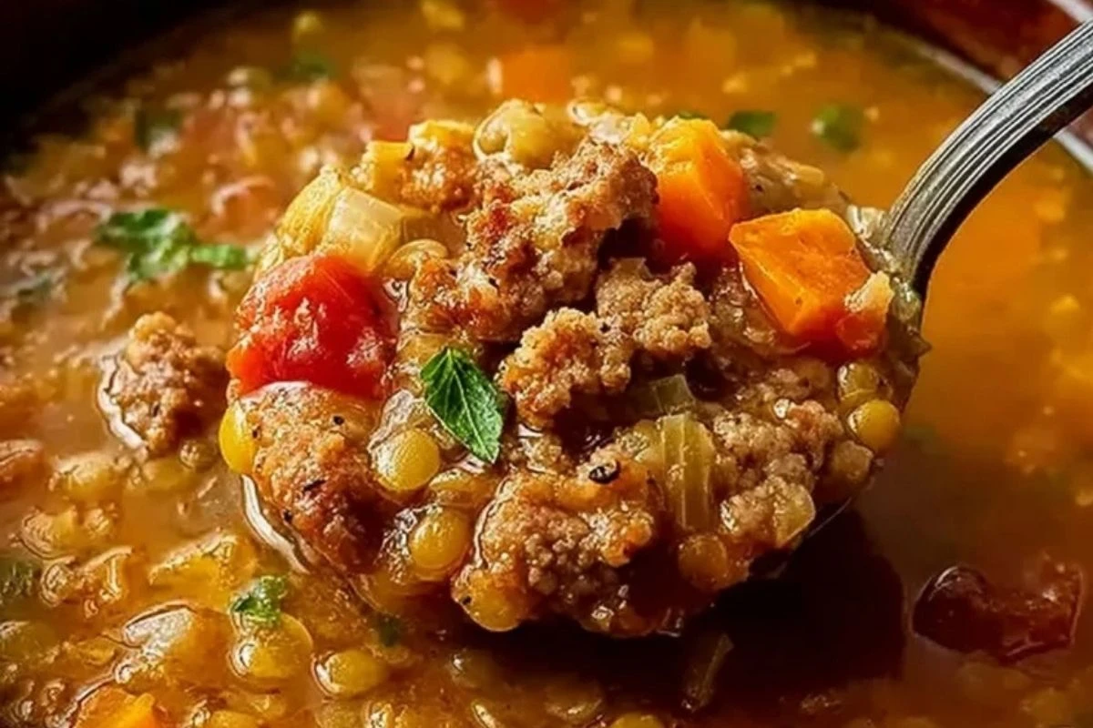 Slow Cooker Sausage Lentil Soup