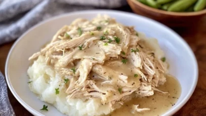 Slow Cooker Shredded Chicken and Gravy