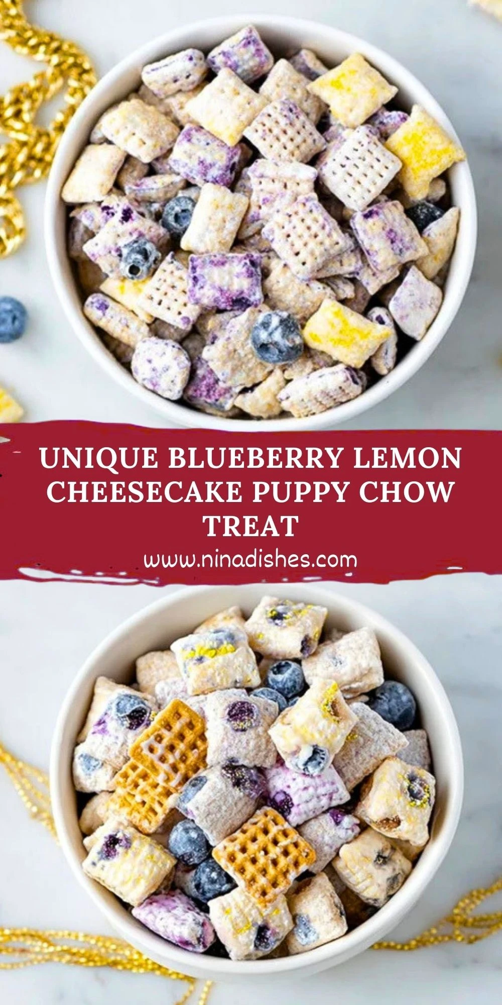 Unique Blueberry Lemon Cheesecake Puppy Chow Treat (2)
