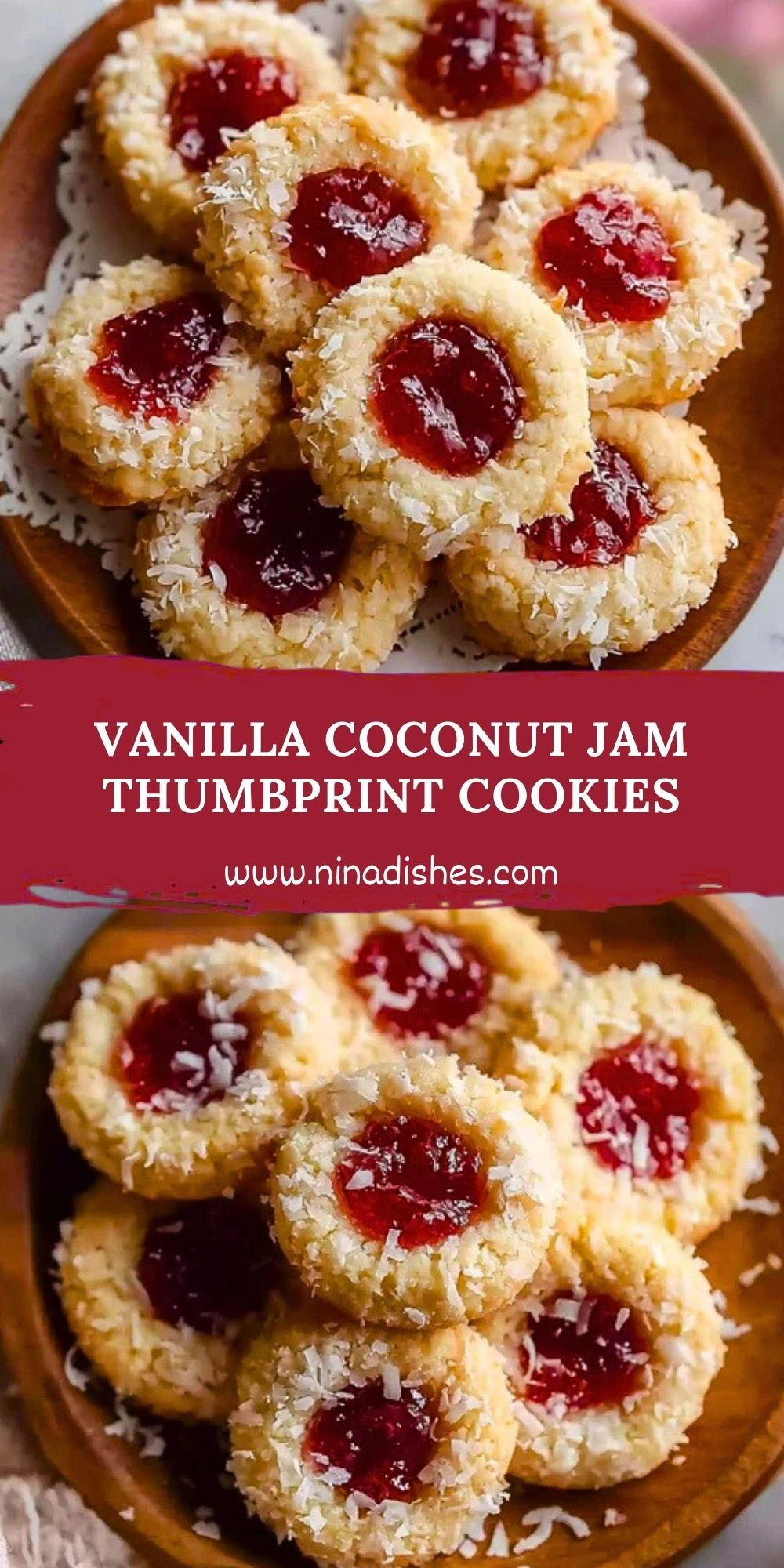 Vanilla Coconut Jam Thumbprint Cookies (2)