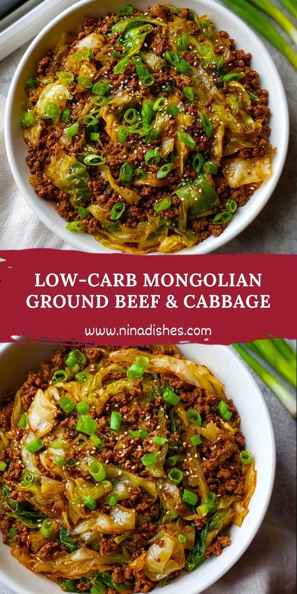 Low-Carb Mongolian Ground Beef & Cabbage (2)