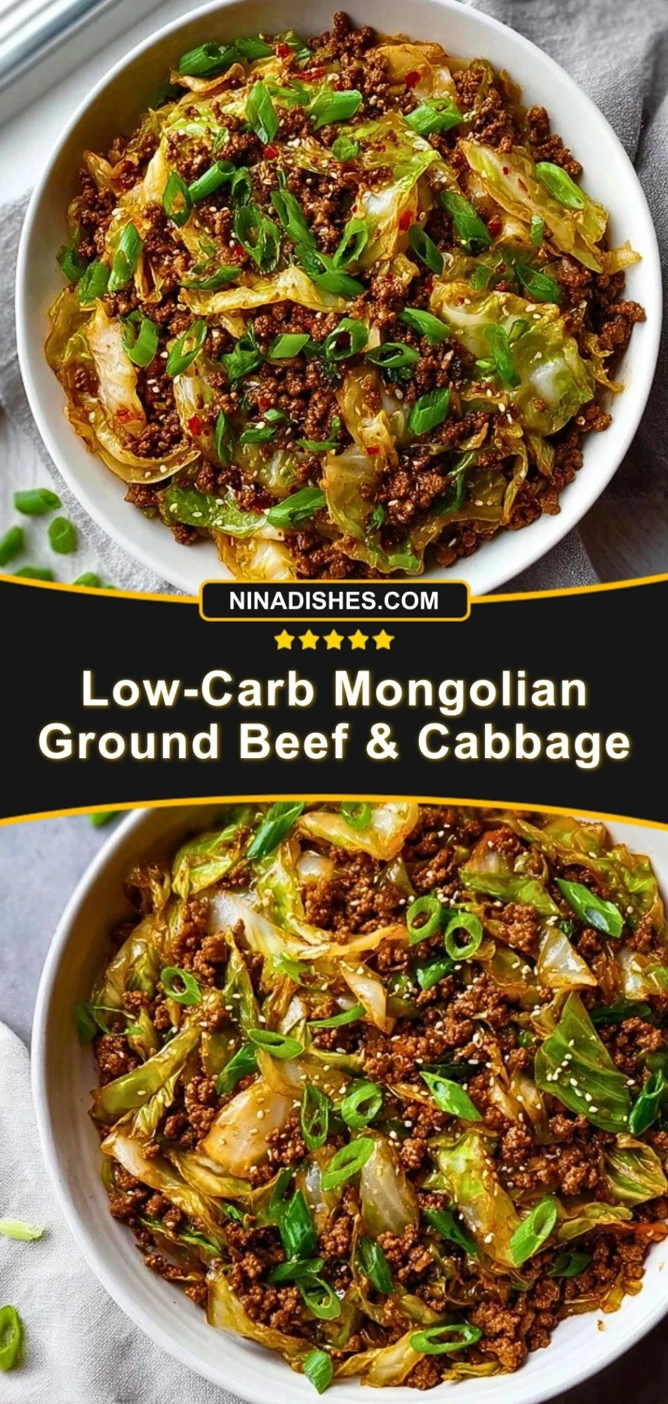 Low-Carb Mongolian Ground Beef & Cabbage (3)