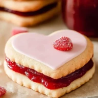 Best Heart-Shaped Strawberry Shortbread Cookies