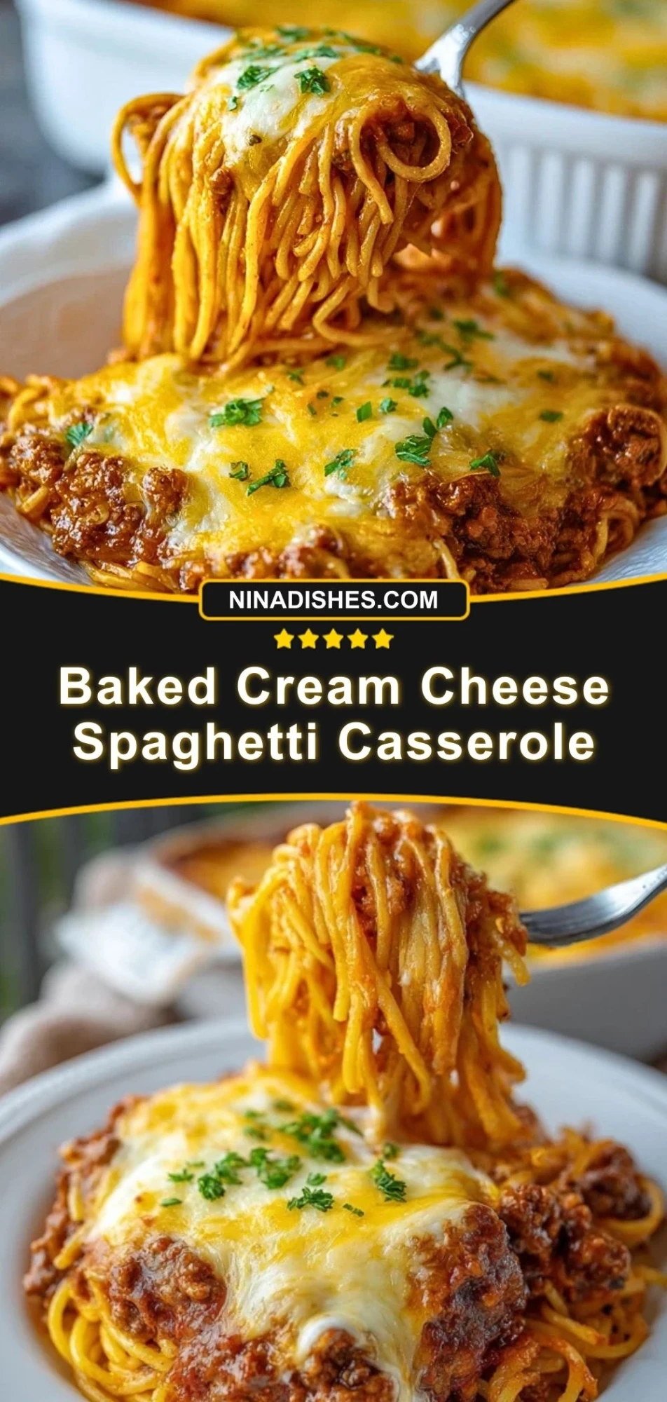 Baked Cream Cheese Spaghetti Casserole (3)