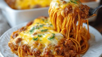 Baked Cream Cheese Spaghetti Casserole