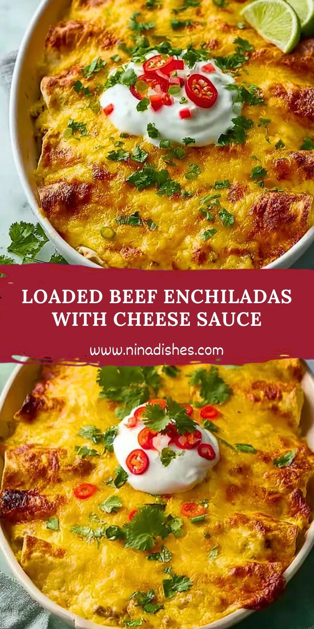 Loaded Beef Enchiladas With Cheese Sauce (2)