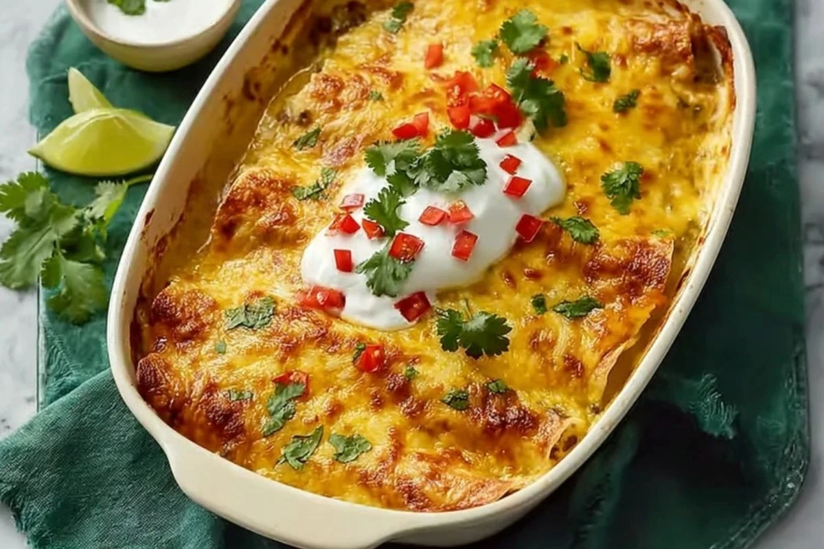 Loaded Beef Enchiladas With Cheese Sauce