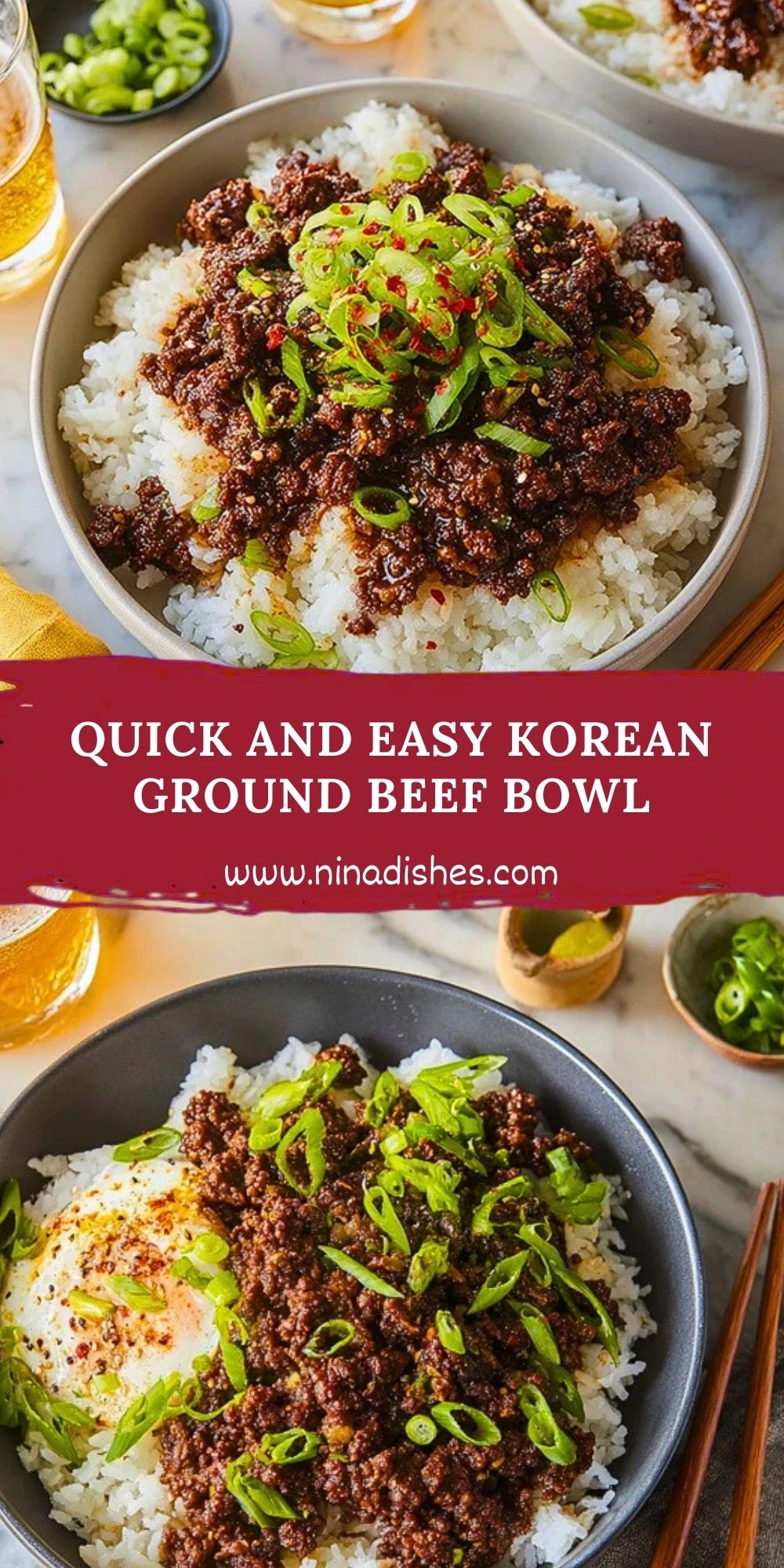 Quick and Easy Korean Ground Beef Bowl (2)
