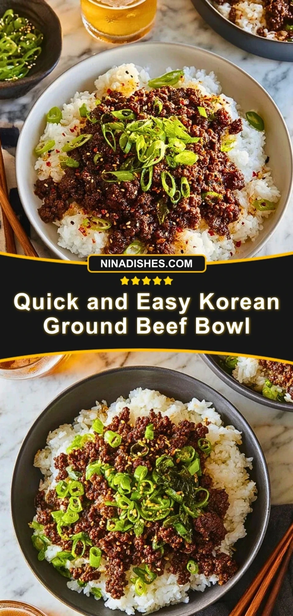 Quick and Easy Korean Ground Beef Bowl (3)