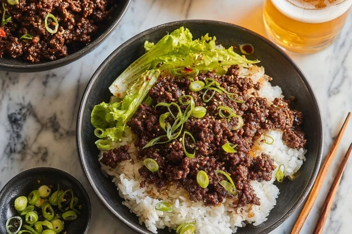 Quick and Easy Korean Ground Beef Bowl