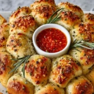 Pull Apart Garlic Bread Wreath