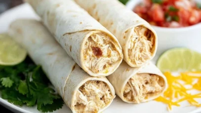 Crockpot Chicken Taquitos