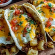 Easy Potato, Egg, and Cheese Breakfast Tacos