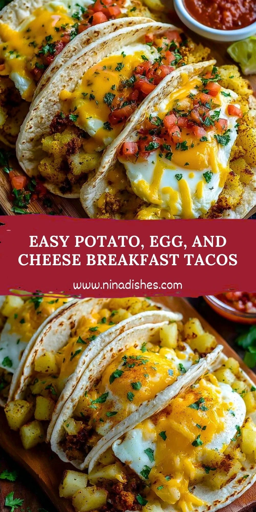 Easy Potato, Egg, and Cheese Breakfast Tacos (2)