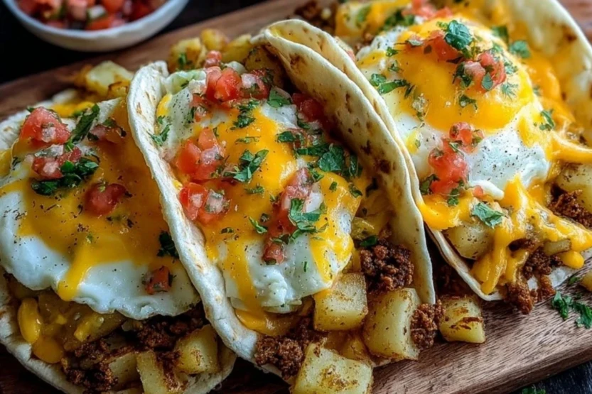 Easy Potato, Egg, and Cheese Breakfast Tacos