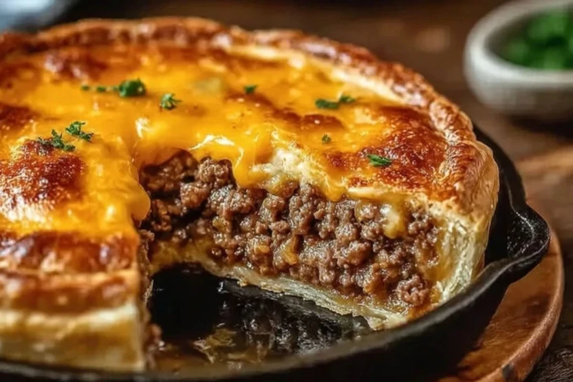 One Pan Cheeseburger Pie Dinner