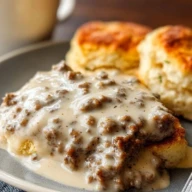Sausage Gravy and Biscuits