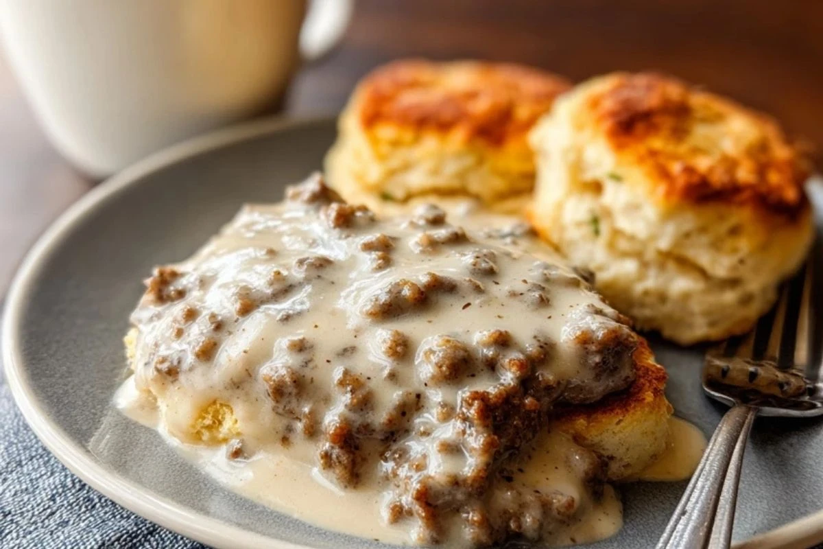 Sausage Gravy and Biscuits
