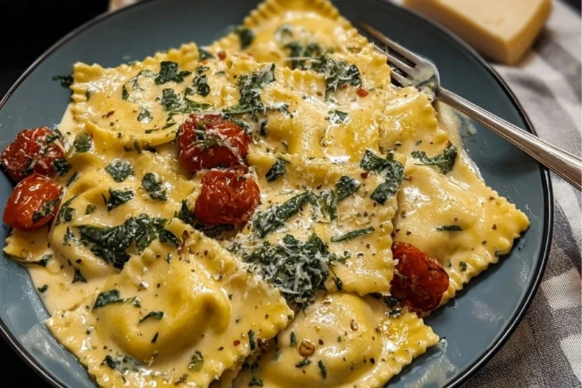 Dreamy Creamy Tuscan Ravioli