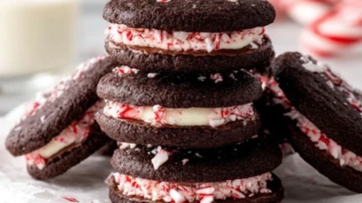 Chocolate Peppermint Sandwich Cookies