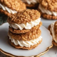 Easy Spiced Eggnog Oatmeal Cream Pies