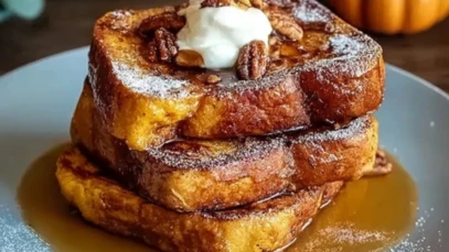 Fall Pumpkin French Toast Breakfast