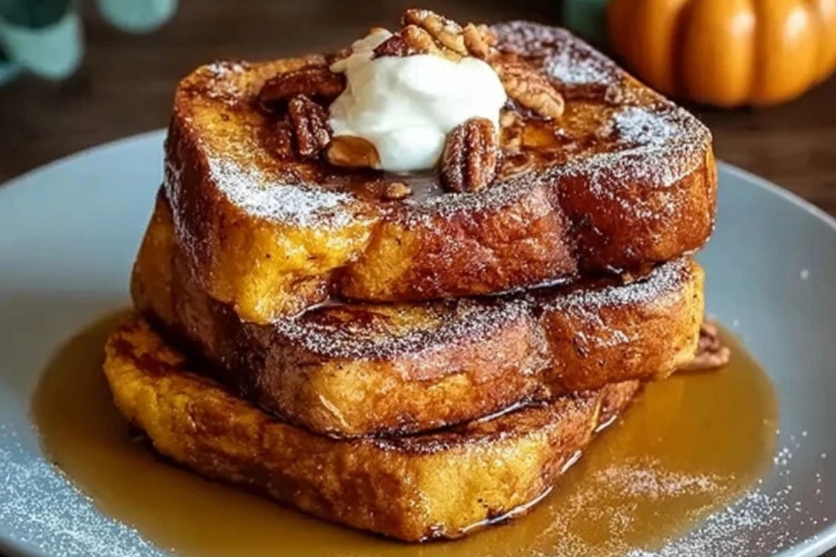 Fall Pumpkin French Toast Breakfast