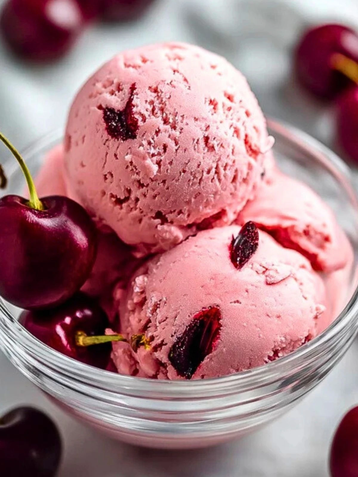 Healthy Cherry Greek Frozen Yogurt (1)